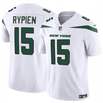 Men's New York Jets #15 Brett Rypien 2023 F.U.S.E. White Vapor Untouchable Limited Stitched Jersey Men's New York Jets #15 Brett Rypien 2023 F.U.S.E. White Vapor Untouchable Limited Stitched Jersey