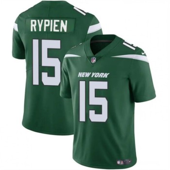 Men's New York Jets #15 Brett Rypien Green Vapor Untouchable Limited Stitched Jersey Men's New York Jets #15 Brett Rypien Green Vapor Untouchable Limited Stitched Jersey
