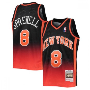 Men's New York Knicks #8 Latrell Sprewell 1998-99 Orange/Black Throwback Stitched Jersey Men's New York Knicks #8 Latrell Sprewell 1998-99 Orange/Black Throwback Stitched Jersey