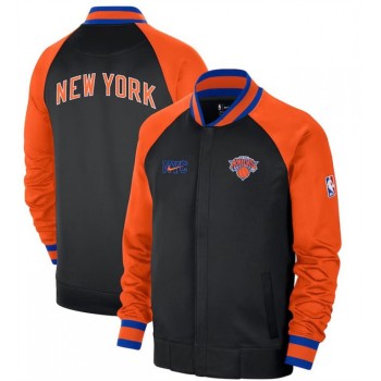 Men's New York Knicks Black/Orange 2022/23 City Edition Full-Zip Jacket Men's New York Knicks Black/Orange 2022/23 City Edition Full-Zip Jacket