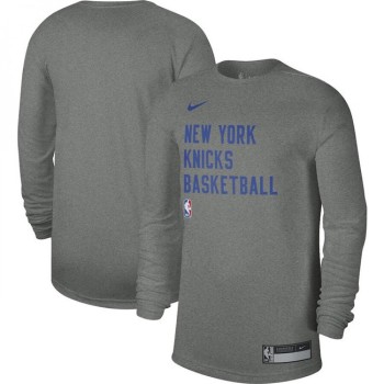 Men's New York Knicks Heather Gray 2023/24 Legend On-Court Practice Long Sleeve T-Shirt Men's New York Knicks Heather Gray 2023/24 Legend On-Court Practice Long Sleeve T-Shirt