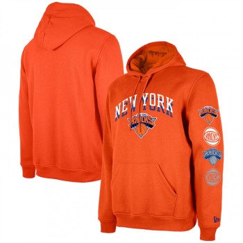 Men's New York Knicks Orange 2023/24 City Edition Pullover Hoodie Men's New York Knicks Orange 2023/24 City Edition Pullover Hoodie