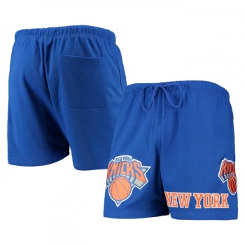 Men's New York Knicks Royal Chenille Shorts Men's New York Knicks Royal Chenille Shorts