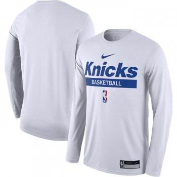Men's New York Knicks White 2022/23 Legend On-Court Practice Performance Long Sleeve T-Shirt Men's New York Knicks White 2022/23 Legend On-Court Practice Performance Long Sleeve T-Shirt