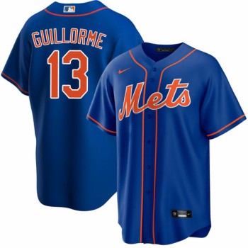 Men's New York Mets #13 Luis Guillorme Royal Cool Base Stitched Baseball Jersey Men's New York Mets #13 Luis Guillorme Royal Cool Base Stitched Baseball Jersey