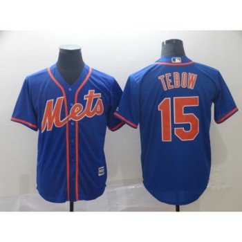Men's New York Mets #15 Tim Tebow Blue 2019 Cool Base Stitched MLB Jersey Men's New York Mets #15 Tim Tebow Blue 2019 Cool Base Stitched MLB Jersey