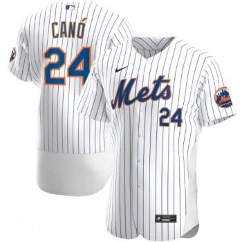 Men's New York Mets #24 Robinson Cano White Flex Base Stitched Jersey Men's New York Mets #24 Robinson Cano White Flex Base Stitched Jersey