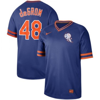 Men's New York Mets #48 Jacob deGrom Blue Cooperstown Collection Legend Stitched MLB Jersey Men's New York Mets #48 Jacob deGrom Blue Cooperstown Collection Legend Stitched MLB Jersey