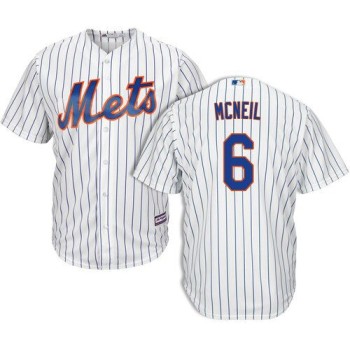 Men's New York Mets #6 Jeff Mcneil White Cool Base Stitched MLB Jersey Men's New York Mets #6 Jeff Mcneil White Cool Base Stitched MLB Jersey