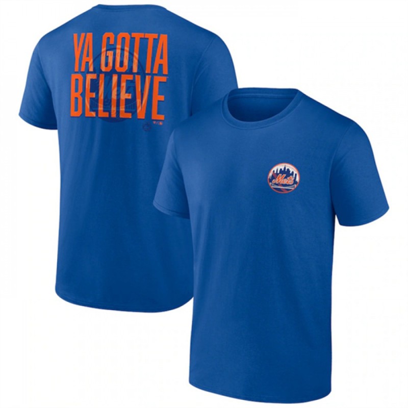 Men's New York Mets Blue Iconic Bring It T-Shirt Men's New York Mets Blue Iconic Bring It T-Shirt