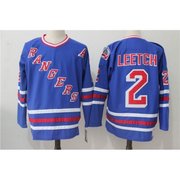 Men's New York Rangers #2 Brian Leetch Royal Throwback CCM Stitched NHL Jersey Men's New York Rangers #2 Brian Leetch Royal Throwback CCM Stitched NHL Jersey