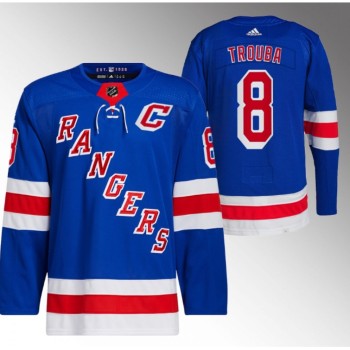 Men's New York Rangers #8 Jacob Trouba Blue Stitched Jersey Men's New York Rangers #8 Jacob Trouba Blue Stitched Jersey