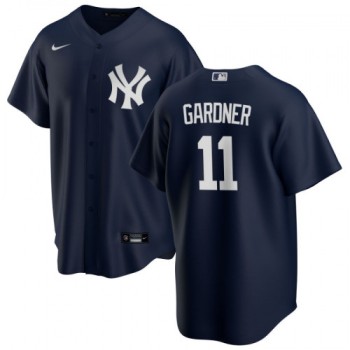 Men's New York Yankees #11 Brett Gardner Navy Stitched Jersey. Men's New York Yankees #11 Brett Gardner Navy Stitched Jersey.