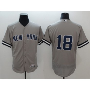 Men's New York Yankees #18 Didi Gregorius Gray Flexbase Stitched MLB Jersey Men's New York Yankees #18 Didi Gregorius Gray Flexbase Stitched MLB Jersey