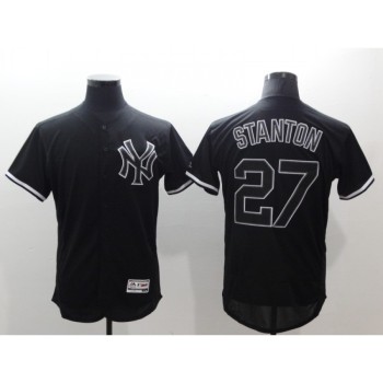Men's New York Yankees #27 Giancarlo Stanton Black Fashion Flex Base Stitched Jersey Men's New York Yankees #27 Giancarlo Stanton Black Fashion Flex Base Stitched Jersey
