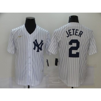 Men's New York Yankees #2 Derek Jeter 2020 New White Cool Base Stitched Jersey Men's New York Yankees #2 Derek Jeter 2020 New White Cool Base Stitched Jersey