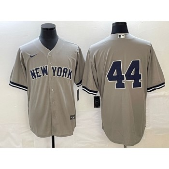 Men's New York Yankees #44 Reggie Jackson Gray Cool Base Stitched Baseball Jersey
