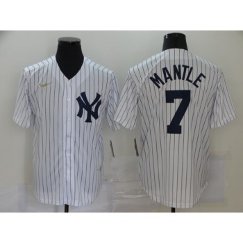 Men's New York Yankees #7 Mickey Mantle New White Throwback Cool Base Stitched Jersey Men's New York Yankees #7 Mickey Mantle New White Throwback Cool Base Stitched Jersey