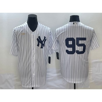 Men's New York Yankees #95 Oswaldo Cabrera White Stitched Jersey Men's New York Yankees #95 Oswaldo Cabrera White Stitched Jersey
