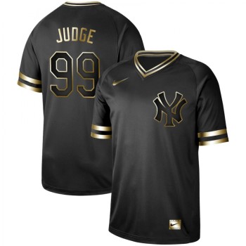 Men's New York Yankees #99 Aaron Judge Black Gold Stitched MLB Jersey Men's New York Yankees #99 Aaron Judge Black Gold Stitched MLB Jersey