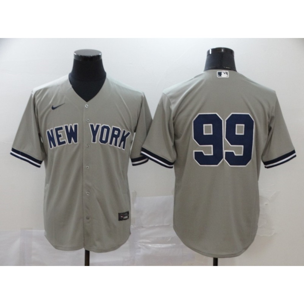 Men's New York Yankees #99 Aaron Judge Grey Cool Base Stitched MLB Jersey
