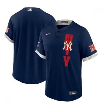 Men's New York Yankees Blank 2021 Navy All-Star Cool Base Stitched MLB Jersey Men's New York Yankees Blank 2021 Navy All-Star Cool Base Stitched MLB Jersey