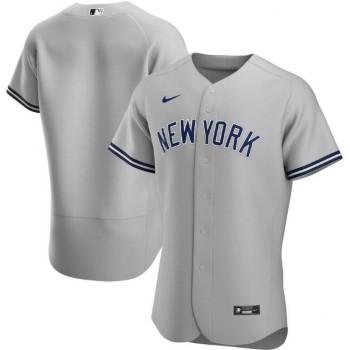 Men's New York Yankees Grey Flex Base Stitched Jersey