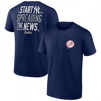 Men's New York Yankees Navy Iconic Bring It T-Shirt Men's New York Yankees Navy Iconic Bring It T-Shirt