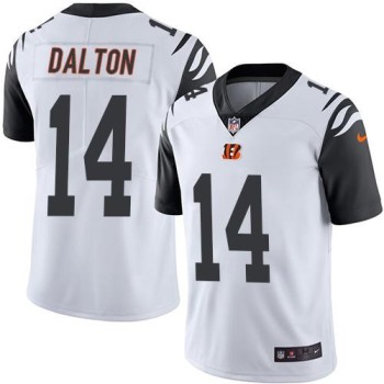 Men's Bengals #14 Andy Dalton White Limited Rush Stitched NFL Jersey Men's Bengals #14 Andy Dalton White Limited Rush Stitched NFL Jersey