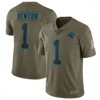 Men's Carolina Panthers #1 Cam Newton Olive Salute To Service Limited Stitched NFL Jersey Men's Carolina Panthers #1 Cam Newton Olive Salute To Service Limited Stitched NFL Jersey