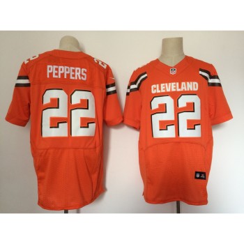 Men's Cleveland Browns #22 Jabrill Peppers Orange Alternate Stitched NFL New Elite Jersey Men's Cleveland Browns #22 Jabrill Peppers Orange Alternate Stitched NFL New Elite Jersey