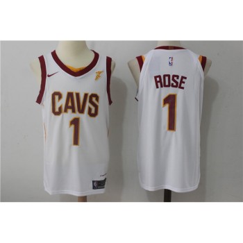 Men's Cleveland Cavaliers #1 Derrick Rose White Stitched NBA Jersey Men's Cleveland Cavaliers #1 Derrick Rose White Stitched NBA Jersey