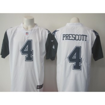 Men's Cowboys #4 Dak Prescott White Limited Rush Stitched NFL Jersey Men's Cowboys #4 Dak Prescott White Limited Rush Stitched NFL Jersey