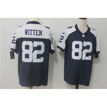 Men's Dallas Cowboys #82 Jason Witten Navy Blue Thanksgiving Stitched NFL Vapor Untouchable Limited Throwback Jersey Men's Dallas Cowboys #82 Jason Witten Navy Blue Thanksgiving Stitched NFL Vapor Untouchable Limited Throwback Jersey