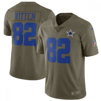 Men's Dallas Cowboys #82 Jason Witten Olive Salute to Service Limited Stitched NFL Jersey Men's Dallas Cowboys #82 Jason Witten Olive Salute to Service Limited Stitched NFL Jersey