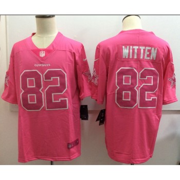 Men's Dallas Cowboys #82 Jason Witten Pink Limited Rush Stitched NFL Jersey Men's Dallas Cowboys #82 Jason Witten Pink Limited Rush Stitched NFL Jersey