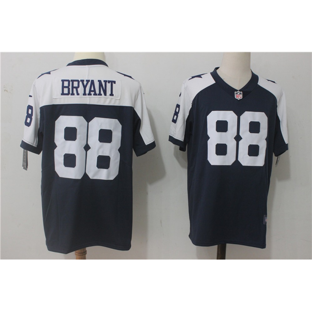 Men's Dallas Cowboys #88 Dez Bryant Navy Blue Thanksgiving Stitched NFL Vapor Untouchable Limited Throwback Jersey