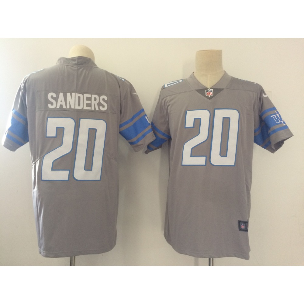 Men's Detroit Lions #20 Barry Sanders Grey Vapor Untouchable Limited Stitched NFL Jersey
