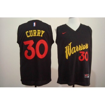 Men's Golden State Warriors #30 Stephen Curry Black and Red Stitched NBA Jersey Men's Golden State Warriors #30 Stephen Curry Black and Red Stitched NBA Jersey
