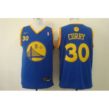 Men's Golden State Warriors #30 Stephen Curry Chinese Royal Authentic Stitched NBA Jersey Men's Golden State Warriors #30 Stephen Curry Chinese Royal Authentic Stitched NBA Jersey