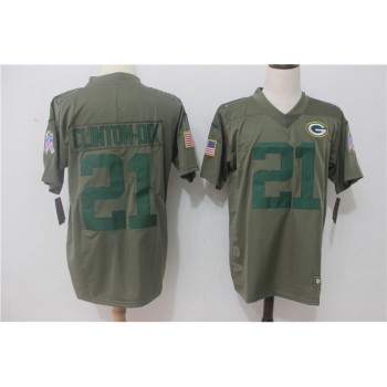 Men's Green Bay Packers #21 Ha Ha Clinton-Dix Olive Salute To Service Limited Stitched NFL Jersey Men's Green Bay Packers #21 Ha Ha Clinton-Dix Olive Salute To Service Limited Stitched NFL Jersey