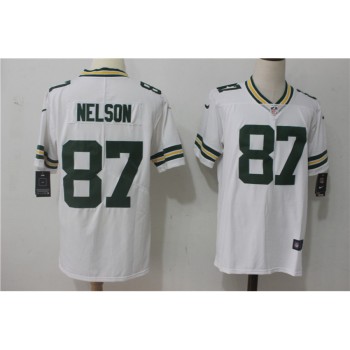 Men's Green Bay Packers #87 Jordy Nelson White Stitched NFL Vapor Untouchable Limited Jersey Men's Green Bay Packers #87 Jordy Nelson White Stitched NFL Vapor Untouchable Limited Jersey