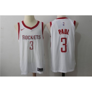 Men's Houston Rockets #3 Chris Paul White Stitched NBA Jersey Men's Houston Rockets #3 Chris Paul White Stitched NBA Jersey
