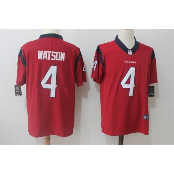 Men's Houston Texans #4 Deshaun Watson Red Alternate Stitched NFL Vapor Untouchable Limited Jersey Men's Houston Texans #4 Deshaun Watson Red Alternate Stitched NFL Vapor Untouchable Limited Jersey