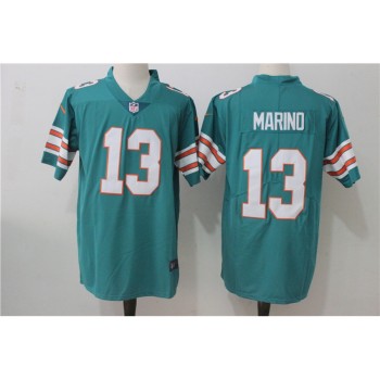 Men's Miami Dolphins #13 Dan Marino Aqua Green Alternate Stitched NFL Vapor Untouchable Limited Jersey Men's Miami Dolphins #13 Dan Marino Aqua Green Alternate Stitched NFL Vapor Untouchable Limited Jersey