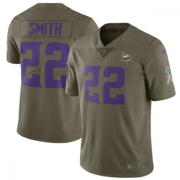 Men's Minnesota Vikings #22 Harrison Smith Olive Salute To Service Limited Stitched NFL Jersey Men's Minnesota Vikings #22 Harrison Smith Olive Salute To Service Limited Stitched NFL Jersey