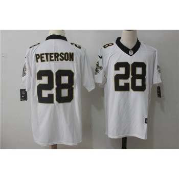 Men's New Orleans Saints #28 Adrian Peterson White Stitched NFL Vapor Untouchable Limited Jersey Men's New Orleans Saints #28 Adrian Peterson White Stitched NFL Vapor Untouchable Limited Jersey