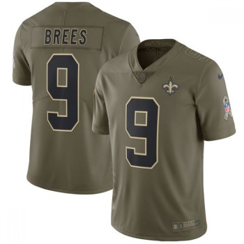 Men's New Orleans Saints #9 Drew Brees Olive Salute To Service Limited Stitched NFL Jersey Men's New Orleans Saints #9 Drew Brees Olive Salute To Service Limited Stitched NFL Jersey