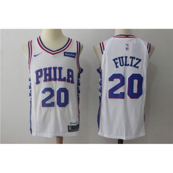 Men's Philadelphia 76ers #20 Markelle Fultz White Stitched NBA Jersey Men's Philadelphia 76ers #20 Markelle Fultz White Stitched NBA Jersey