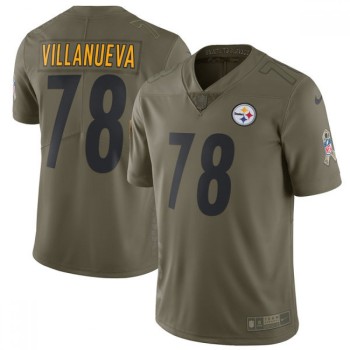 Men's Pittsburgh Steelers #78 Alejandro Villanueva Olive Salute To Service Limited Stitched NFL Jersey Men's Pittsburgh Steelers #78 Alejandro Villanueva Olive Salute To Service Limited Stitched NFL Jersey